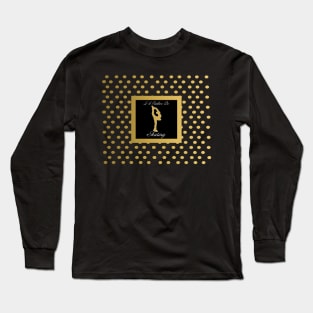 I'd Rather Be Skating in Gold and Black Long Sleeve T-Shirt